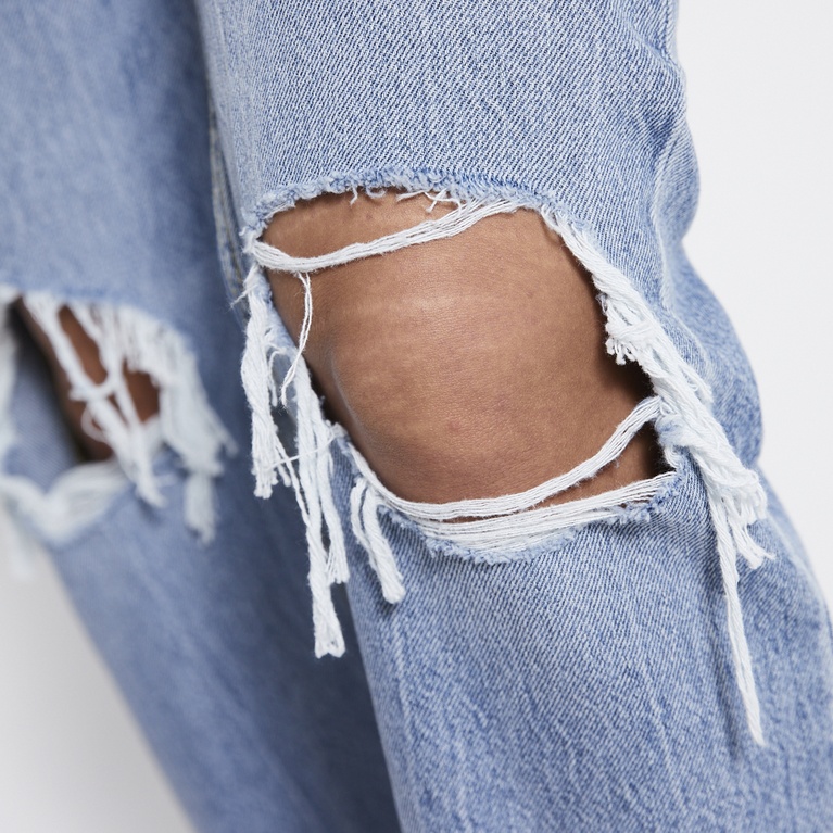 Low waist straight jeans "Icon" Light heavy worn